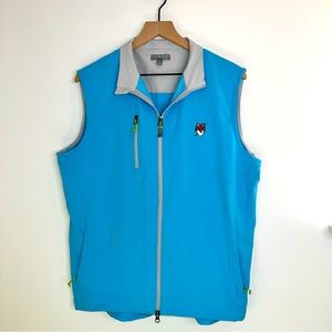 Men’s Peter Millar Blue Golf Windstopper Gilet Vest